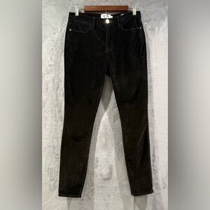 Frame Le High Skinny Jeans Noir Velour Trouser Women’s Size 27